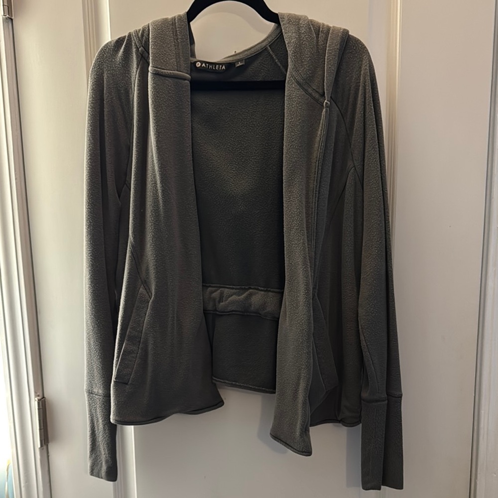 Athleta Charcoal Hooded Jacket